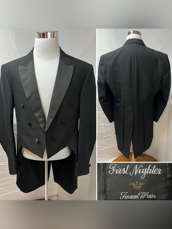 Vintage Other - First Nighter Vintage Men's 44R Black Tuxedo Tailcoat Double Breasted Jacket